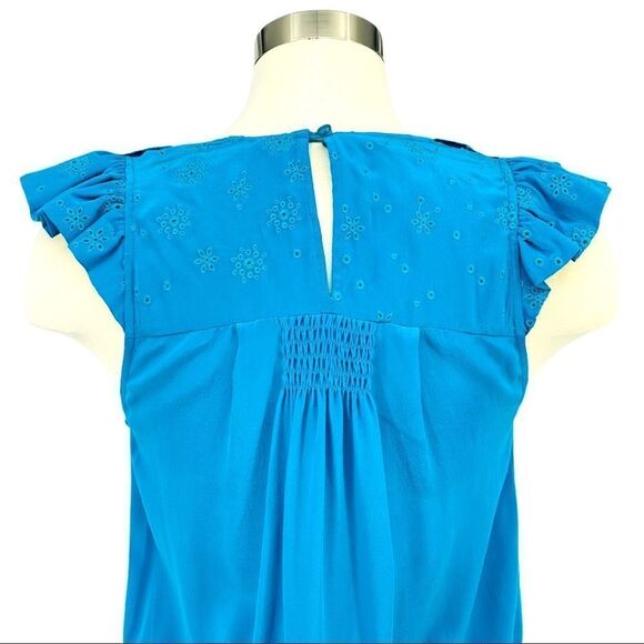 NWOT bebe Ruffled Eyelet Drop Waist Romper - Picture 6 of 11